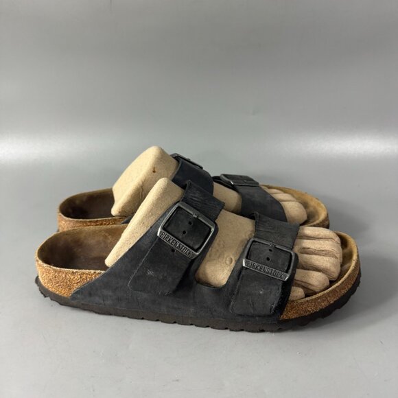 Birkenstock Arizona Oiled Leather in Black, Size 40 - Picture 2 of 15